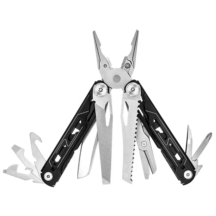 New arrival 16 in 1 stainless steel multipurpose pocket pliers multi tool with scissors for outdoors survival camping