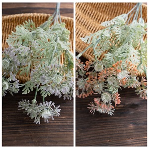 CallaFloral Ramo de Crisantemos Artificiales Naranja y Morado de Plástico para Decoración de Interiores del Hogar, Decoración de Pared para Bodas - Product Image 3