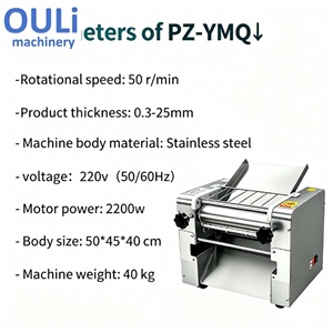 Laminadora de Masa Comercial Pro H, Laminadora de Masa Eléctrica Automática de Sobremesa, <span class=keywords><strong>Sobadora</strong></span> de Masa Industrial para Pastelería y Pizza - Product Image 5
