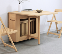 Ensemble table et chaises de salle à manger en bois extensible et pliable DISHI, écologique, 4 places, pour la maison et l'hôtel, OEM