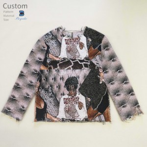 Nouveau printemps automne tapisserie <span class=keywords><strong>pull</strong></span> pour hommes mode Streetwear <span class=keywords><strong>basket</strong></span>-ball porter décontracté grande taille hommes chandails - Product Image 1