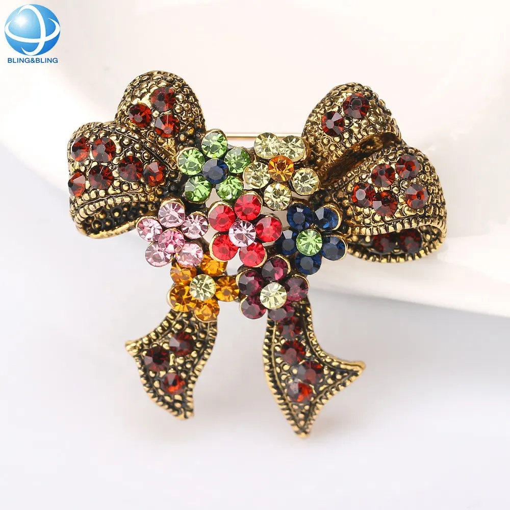 Rhinestone hot selling butterfly brooch for women and girls