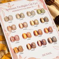 Nouvelle collection de vernis à ongles magnétiques UV LED effet œil de chat marron, sans HEMA ni TPO, pour manucure rétro automne-hiver en salon