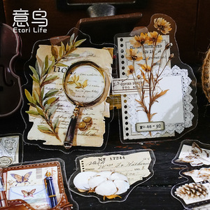 40 tờ/gói thời gian loạt viên nang Retro Pet Sticker gói Retro Bộ Sưu Tập Tạp Chí trang trí cắt dán - Product Image 4