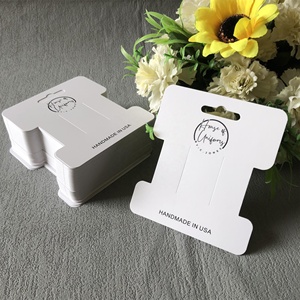 Papier d'art personnalisé 300gsm papier couché pour l'étiquetage des produits propre logo étiquettes de bijoux et épingle à cheveux affichage carte papier carton impression - Product Image 4