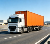 Châssis de semi-remorque porte-conteneurs polyvalent 20 pieds 40 pieds avec goupilles de verrouillage réglables pour la distribution de conteneurs en entrepôt interne