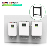 Batterie solaire LiFePO4 24V 100Ah 228Ah 314Ah, pack de batteries solaires séparées, système hybride mural, équilibrage actif, écran tactile, RS485 CAN