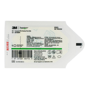 Apósito de película transparente 3M Tegaderm 1624W 6cm x 7cm estéril para fijación de catéter - Product Image 1