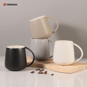 Rustico grigio opaco marrone smalto design moderno forno microonde e lavabile in lavastoviglie caffè <span class=keywords><strong>tazze</strong></span> da tè in ceramica con manico - Product Image 4