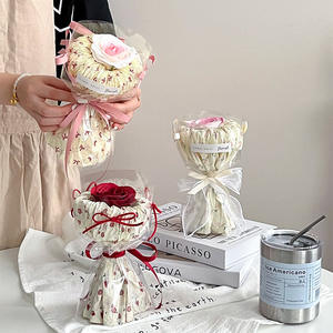 Un singolo bouquet di <span class=keywords><strong>rose</strong></span> creativo rotondo fiore di sapone artificiale per dare un regalo di compleanno alla tua ragazza - Product Image 2