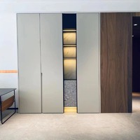 Meuble de chambre moderne sur mesure, armoire extensible en bois avec penderie, nouveau design pour rangement de vêtements