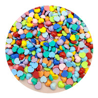 Cabujón de Resina con Forma de Corazón Colorido, Suministro para Manualidades de Resina, Cabujón Plano