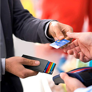 Porte-cartes ultra-mince anti-RFID pour hommes, vente en gros de porte-cartes, porte-cartes de crédit anti-RFID - Product Image 4