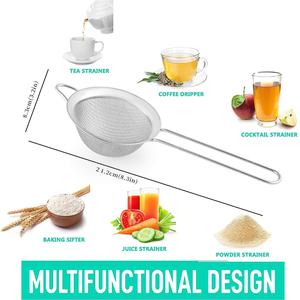 Infuseur à thé en acier inoxydable WELAND, maille fine, petit et pratique, avec poignée - Product Image 2