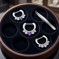 Anneau de nez clicker en zircon cubique Xinfocus, design tendance, 16G, bijou de corps à la mode pour femmes et hommes