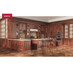Mobili di Lusso Snimay, Design Completamente Personalizzato, Set di Armadietti da <span class=keywords><strong>Cucina</strong></span> in Legno Massello Laccato in Stile Classico Antico - Product Image 1