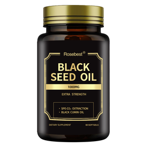 Rosebest, Fabricante Chino, Venta al por Mayor, Cápsulas de Aceite de Semilla de Comino Negro 1000mg, Halal, Vegano, Premium, <span class=keywords><strong>Natural</strong></span>, Suplemento - Product Image 1