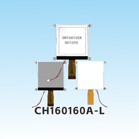 Layar LCD COG Dot Matrix CH160160A-L 160x160, FPC Plug-in, Monokrom, Grafis, dengan Lampu Latar LED dan Lubang Posisi