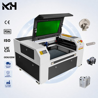 Máquina de Grabado Láser CO2 de Alta Precisión 6040, Cortadora Láser CNC de Escritorio con Sistema de Enfriamiento por Agua para MDF y Materiales No Metálicos