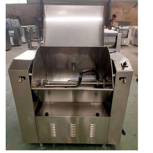Mélangeur à pâte horizontal automatique 200 kg/h, machine à mélanger la <span class=keywords><strong>farine</strong></span> à levage manuel, pétrin commercial pour boulangerie - Product Image 2