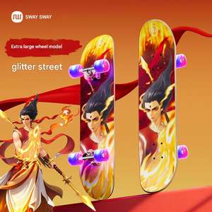 Planche à roulettes en bois d'érable canadien Double bascule anti-dérapant 8 pouces pont PU <span class=keywords><strong>pour</strong></span> les sports extrêmes en plein air 150kg capacité de charge - Product Image 4