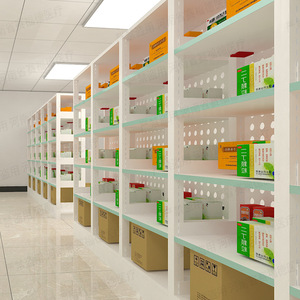 Étagère à médicaments ouverte en acier Saiford 800*460*2000mm, étagère de pharmacie réglable, armoire de rangement pour clinique - Product Image 1
