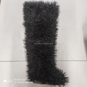 עסוק נערה rs4735 אפרסק ורוד שיזוף שחור ירך גבוה מונגוליס גודל 13 נשים אתחול שטוח ארוך נשים רך מונגוליאני מגפי פרווה מגפיים - Product Image 3