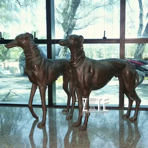 Hohe Qualität Günstige hause dekoration leben größe bronze messing hund statue