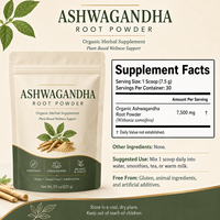 Poudre de Withania Somnifera Premium, Racine d'Ashwagandha Biologique pour l'Équilibre du Cortisol et le Soutien de la Vitalité, OEM