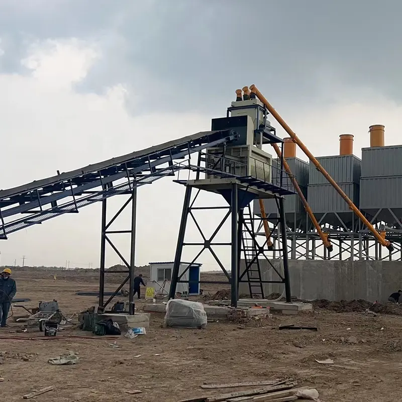 Portable hzs90 concrete cement mixing plant measure