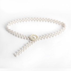 <span class=keywords><strong>Ceinture</strong></span> élastique élégante pour <span class=keywords><strong>femme</strong></span> avec boucle en alliage et perles, idéale pour la décoration de robes, accessoire <span class=keywords><strong>chic</strong></span> amincissant - Product Image 3