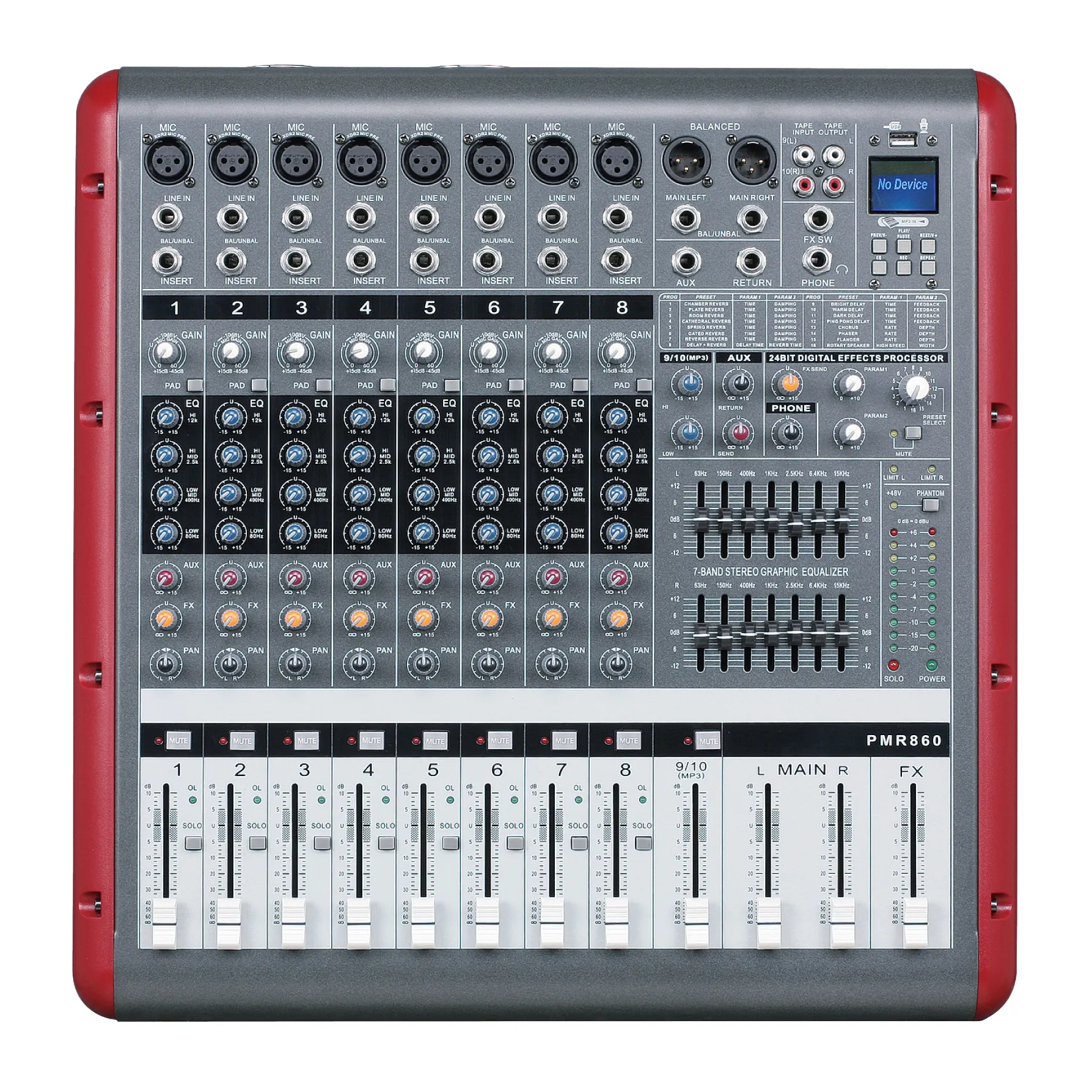 Broadcast professionale Dj di Musica del Sistema Oem Digitale di Registrazione Audio Mixer Console di Missaggio