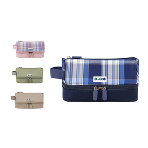High End Portable Double Layer Pencil <b>Pouch</b> Custom Korean Fresh High Appearance Level Primary Junior High Multifunctional - Product Image 1