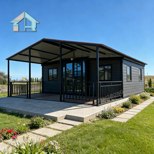 Villa Prefabbricata di Lusso Espandibile 20FT, Design a Doppia Ala, 0-4 Camere da Letto, Casa Container con Pareti in Vetro, Soggiorno, Resort, Hotel, Glamping - Product Image 1