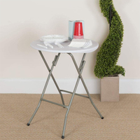 Tables de bistrot hautes en plastique HDPE, pliables et portables, pour la location de fêtes, table de bar ronde pliable