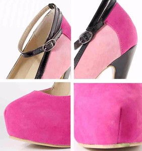 Asus — chaussures roses à talons hauts, pour femme, <span class=keywords><strong>plateforme</strong></span> avec bride lanière à la cheville, vente en gros, HMP27 - Product Image 4