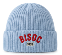 Bonnet tricoté unisexe à bord incurvé brodé, style rétro preppy, texte alphanumérique en acrylique, chaud pour l'automne/hiver
