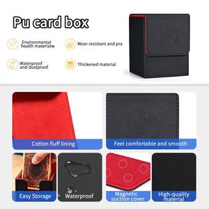 Boîte de rangement magnétique en cuir PU FX, étui et organisateur pour plus de 100 cartes pour MTG, TCG et cartes de visite - Product Image 2