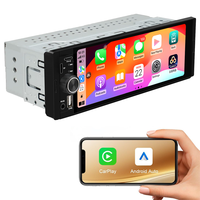 Autoradio Multimédia Vidéo MP5 de Voiture 1 Din 6,86 Pouces avec Carplay Android Auto, Bluetooth, Radio FM, Stéréo et Connecteur USB Type-C