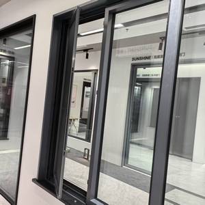 Fenêtres coulissantes australiennes modernes AS2047 en aluminium à double inclinaison du verre pour l'extérieur <span class=keywords><strong>de</strong></span> la cuisine en acier noir - Product Image 4