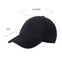 Grosir Xxxl pria katun hitam 6 Panel topi Trucker polos topi olahraga bisbol kustom tahan air bordir luar ruangan lari