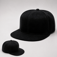 Topi Snapback Grosir Custom Logo 3D Puff Flat Brim Adjustable 6 Panel untuk Streetwear