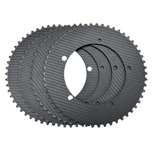 Plateau fixe en fibre de carbone BCD 144mm ultra léger pour pédalier de vélo de piste à <span class=keywords><strong>pignon</strong></span> fixe - Product Image 1