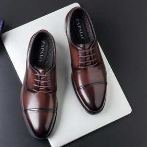 Chaussures habillées en cuir pour hommes Fapalec, à lacets, en cuir de vachette pleine fleur, pour le bureau et les occasions professionnelles - Product Image 4