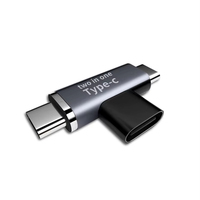 JILIAN T-förmiger Typ-C + C 2-in-1 Aluminiumlegierung DC Handy-Adapter Buchsenkonverter Smartphone Notebook Brandneu