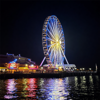 Jiangsu Guohui, fabricant professionnel d'attractions de parcs d'attractions Luna Theme Park, grande roue géante de 55 m avec cabine