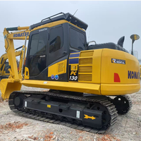 Excavatrice d'occasion Komatsu PC130 de 13 tonnes, de bonne qualité, meilleur prix, excavatrice d'occasion en stock