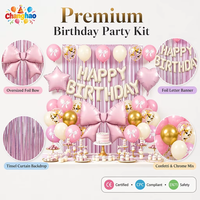 Kit de ballons d'anniversaire multicolores en gros avec rideaux de guirlandes, lettres et ballons en aluminium pour la décoration de fête d'anniversaire