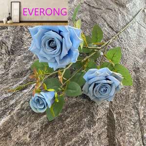 Fleur artificielle rose de <span class=keywords><strong>Paris</strong></span> à 3 têtes de qualité supérieure, fabrication chinoise, personnalisable - Product Image 5