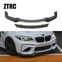 Pour BMW M2 F87 2015-2023 Coupé, kit d'accessoires de pare-chocs avant et lèvre avant en fibre de carbone style V avec installation facile